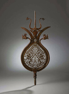 Ceremonial finial (ʿalam) used in Muharram processions. Made of pierced steel. Iran or India (sixteenth century)