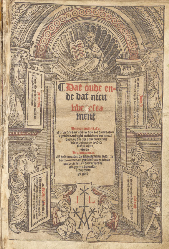 Title page of Jacob van Liesvelt’s first complete Bible edition (1526). Allard Pierson, University of Amsterdam Library, Ned. Inc. 119