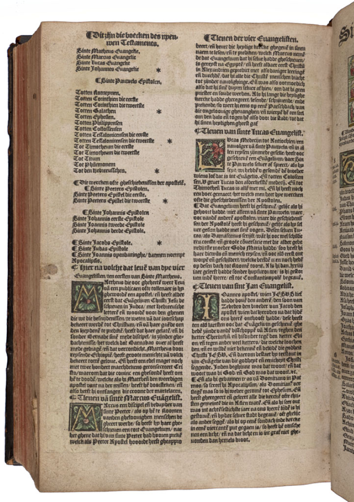 ‘Lives of the Evangelists’ in Henrick Peetersen van Middelburch’s complete Bible edition of 1535. University of Groningen Library, uklu Ag-3