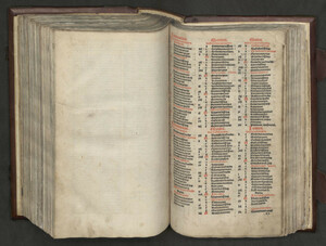 Liturgical calendar in Jacob van Liesvelt’s complete Bible edition of 1532. Antwerp, Hendrik Conscience Heritage Library, F 83534