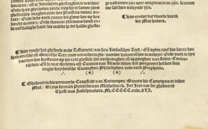 Explicit at the end of 2 Maccabees 15 in Henrick Peetersen van Middelburch’s complete Bible edition of 1541. Allard Pierson, University of Amsterdam Library, 1150 A 14