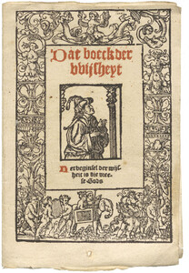 Title page of Jacob van Liesvelt’s edition of the Wisdom of Solomon of 1527. Allard Pierson, University of Amsterdam Library, Ned. Inc. 511