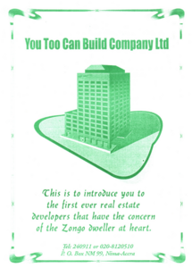 Figure 59: You Too Can Build Company. Leaflet informing about the initiative