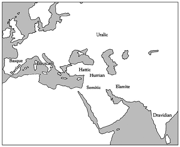 Figure 25: Major known non-Indo-European groups in Europe and western Asia