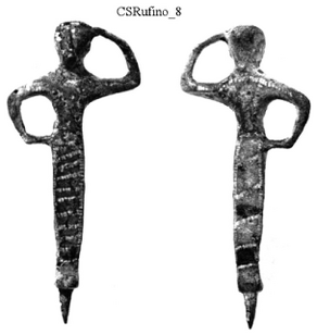 Figure A148: Dancing figure (inv. N. 18; after Monacchi 1986, tav. 39c).