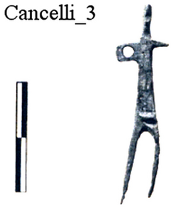 Figure A195: Highly schematic warrior figure (inv. N. 643123; after Manca et al. 2014, 56 n. 34).