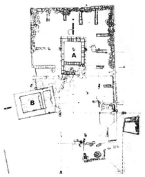 Figure 12: Plan of the Monte di Torre Maggiore sanctuary with the two temples (after Bonomi Ponzi 2006, 113, fig. 5)
