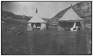 Figure 15.4: Tents in an encampment. It is uncertain on what expedition this photograph was taken.