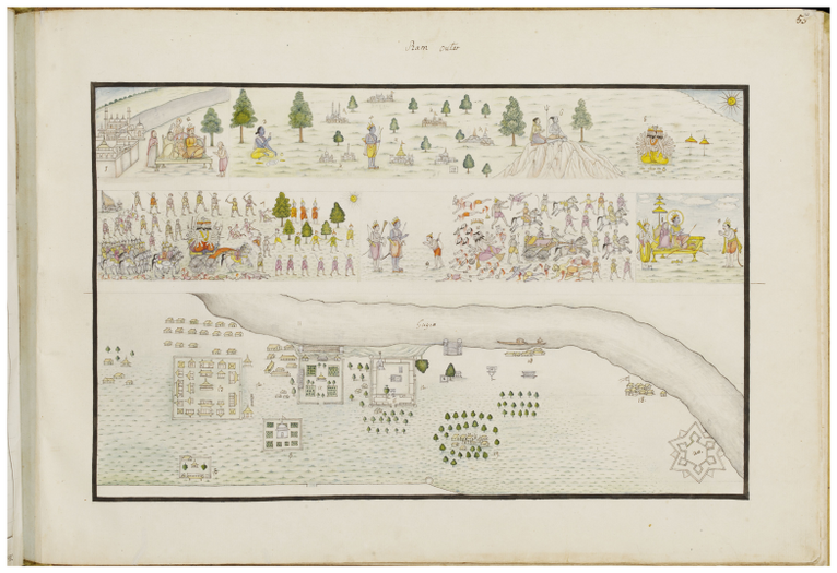 Figure 6.9: âRam outarâ (Ram avatar), from a volume assembled by Gentil with illustrations by Nevasi Lal, Mohan Singh and other unidentified artists, Faizabad, 1774