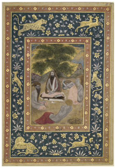 Figure 13.10: Ascetics, attributed to Mihr Chand, copy after the original by Govardhan in the St Petersburg Album, Delhi, c. 1745â1747