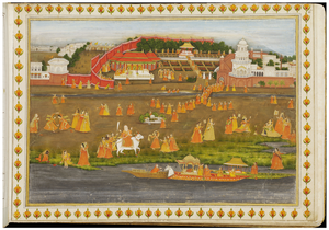 Figure 6.6: âSerail de Mahmetcha à la campagneâ (Muhammad Shahâs seraglio in the countryside), probably Delhi, c. 1740â1748, from a volume assembled by Gentil with illustrations by Nevasi Lal, Mohan Singh and other unidentified artists, Faizabad, 1774
