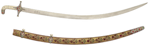 Figure 6.16: Sword and scabbard, probably Delhi, Faizabad or Lucknow, third quarter of the eighteenth century