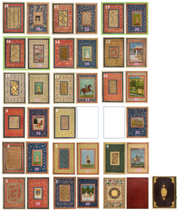 Figure 7.10b: Reconstruction of the original sequence of forty folios of Polier album I. 4598, fols. 23vâ40v