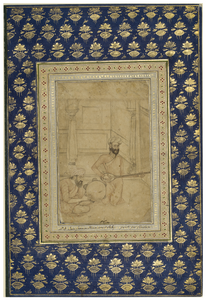 Figure 13.16: Two musicians, attributed Mihr Chand, ascribed spuriously Ê¿amal-i (work of) Mirza Hashim, Faizabad or Lucknow, c. 1770â1775