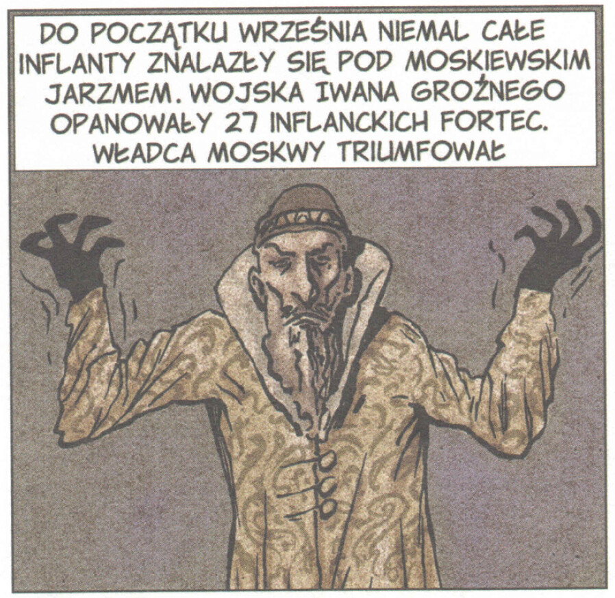 Ivan IV the Terrible in the cartoon The 1579 Siege of Polatsk (OblÄżenie PoÅocka 1579) (2015)