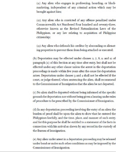 Comparison of the conflicting provisions of the Convention and the Philippine Immigration Act of 1940