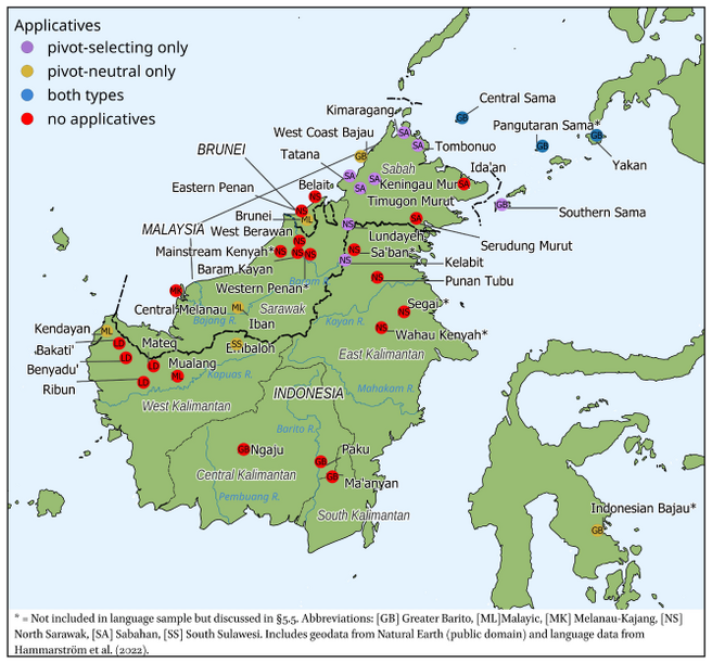 Map 8: Language overview for Borneo and the Southern Philippines