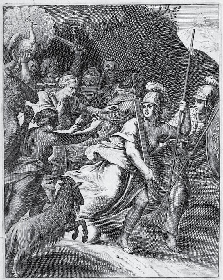 Vaenius, Emblemata Horatiana (1607). Engraving to image to emblem 5 (p. 17)