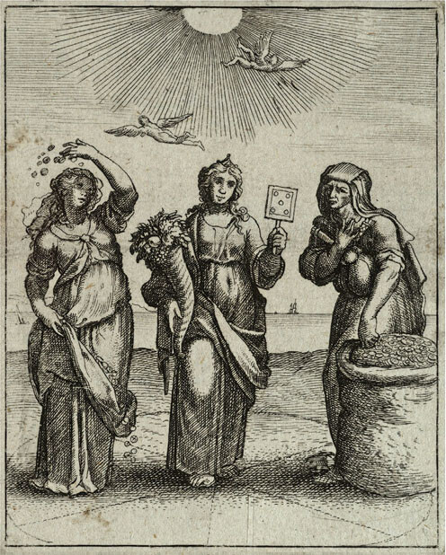 Wenceslaus Hollar, âIn medio consistit virtusâ (Emblemata nova, no. 6). By Petra Karstedt (= PetraK; www.Tiermotive.de) â selbst fotografiert von Petra Karstedt mit einer Canon EOS 300D, CC BY-SA 2.0 de, https://commons.wikimedia.org/w/index.php?curid=1273672