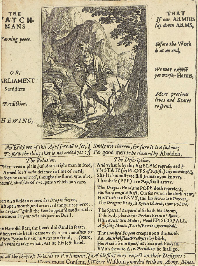 Pamphlet The Watchmans Warning-peece. Or, Parliament souldiers prediction, â 1642 â National Library of Scotland, United Kingdom (1646). https://www.europeana.eu/de/item/91/_Resource_144784157
