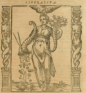 Liberalità , from: Cesare Ripa, Iconologia (Rome, Lepido Facio: 1603), s.v. Private collection