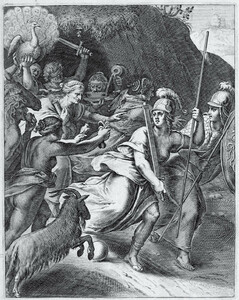 Vaenius, Emblemata Horatiana (1607). Engraving to image to emblem 5 (p. 17)