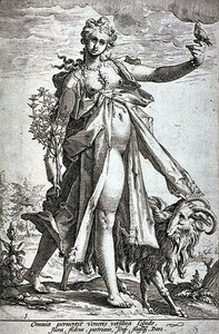 Hendrik Goltzius (inventor), engraving ascribed to Jacob Matham, Luxuria/Libido from the series of The Seven Vices, by the same artists, 1587