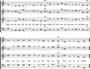 Petrus Tritonius, âIam satis terrisâ, from Melopoiae sive harmoniae tetracenticae (Augsburg, Oeglin: 1507)