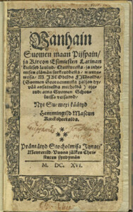 Title page of Piae Cantiones, Finnish translation 1616
