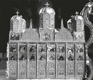 Reliquary of St. Niphon, Frontal full view when closed Dionysiou monastery