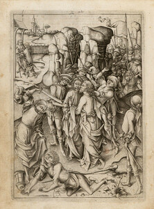 Israhel van Meckenem, Betrayal and Capture of Christ, from the GroÃe Passion, ca. 1480. Engraving, ca. 205 Ã 151 mm