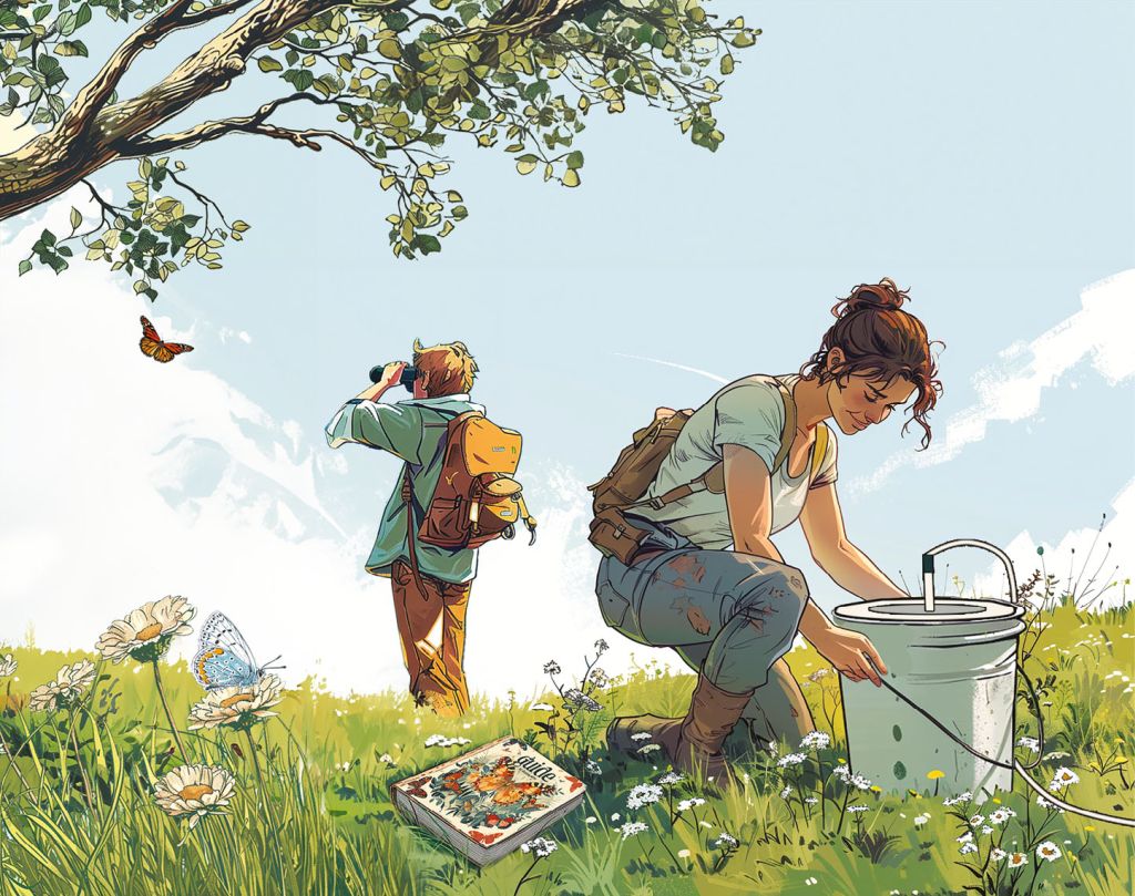 Case study 2, citizen science organized by the Dutch Butterfly Conservation foundation. Buckets with LED-light are used by citizen scientists to record moths in the Netherlands, while butterflies may be recorded along transects.