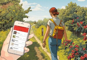 Case study 1, walking apps may be designed to stimulate people to connect more strongly to nature, e.g. by providing information and stories