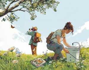 Case study 2, citizen science organized by the Dutch Butterfly Conservation foundation. Buckets with LED-light are used by citizen scientists to record moths in the Netherlands, while butterflies may be recorded along transects.