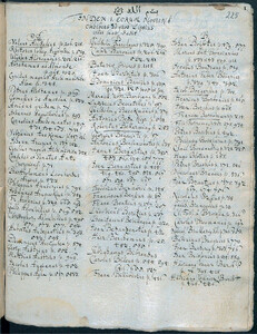 Figure 4Gerhard’s personalized index of Lipsius’ correspondence. Forschungsbibliothek Gotha, Ms. orient. Ag 8 fol. 225r