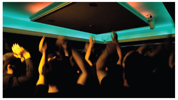 Heyʾat M members rhythmically beat their chests in unison during a Muharram mourning ritual in Tehran, 2017, as part of the Ashura commemorations.