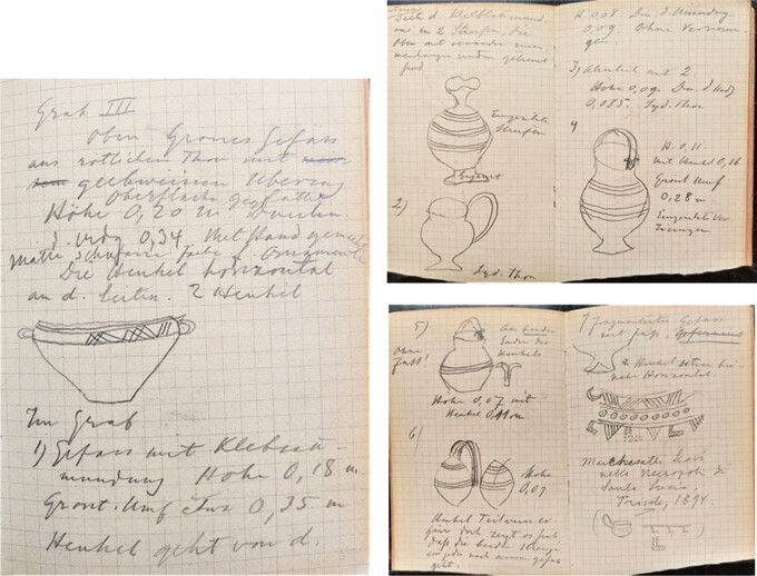 AâC: Hastily drawn sketches in a notebook in Wideâs archive (Box NC:548 UUB).