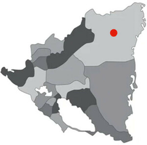 Map of Nicaragua and location of Cacao Oro. Source: Authors.