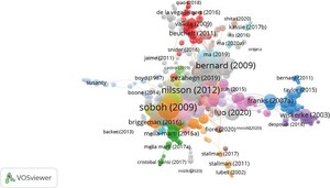 Web of Science network map.