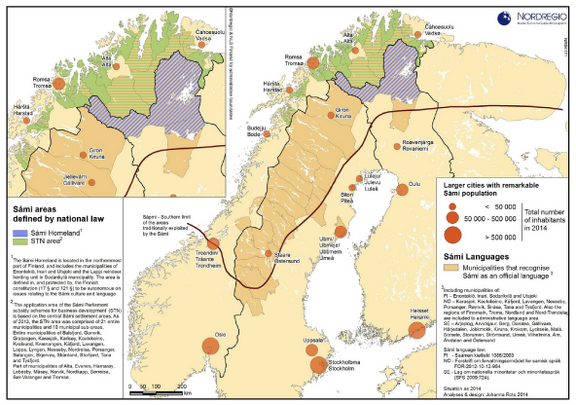 Figure 1: Sápmi, the livelihoods of Sámi