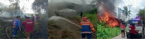Fire incidents in various residential and commercial areas of Pontianak